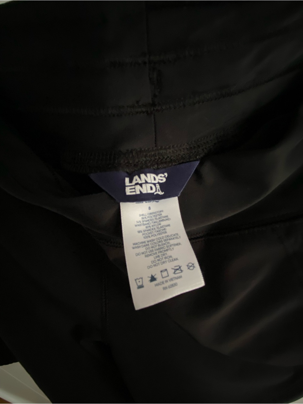 Lands' End Black Women's Athletic Shorts - Picture 4 of 4